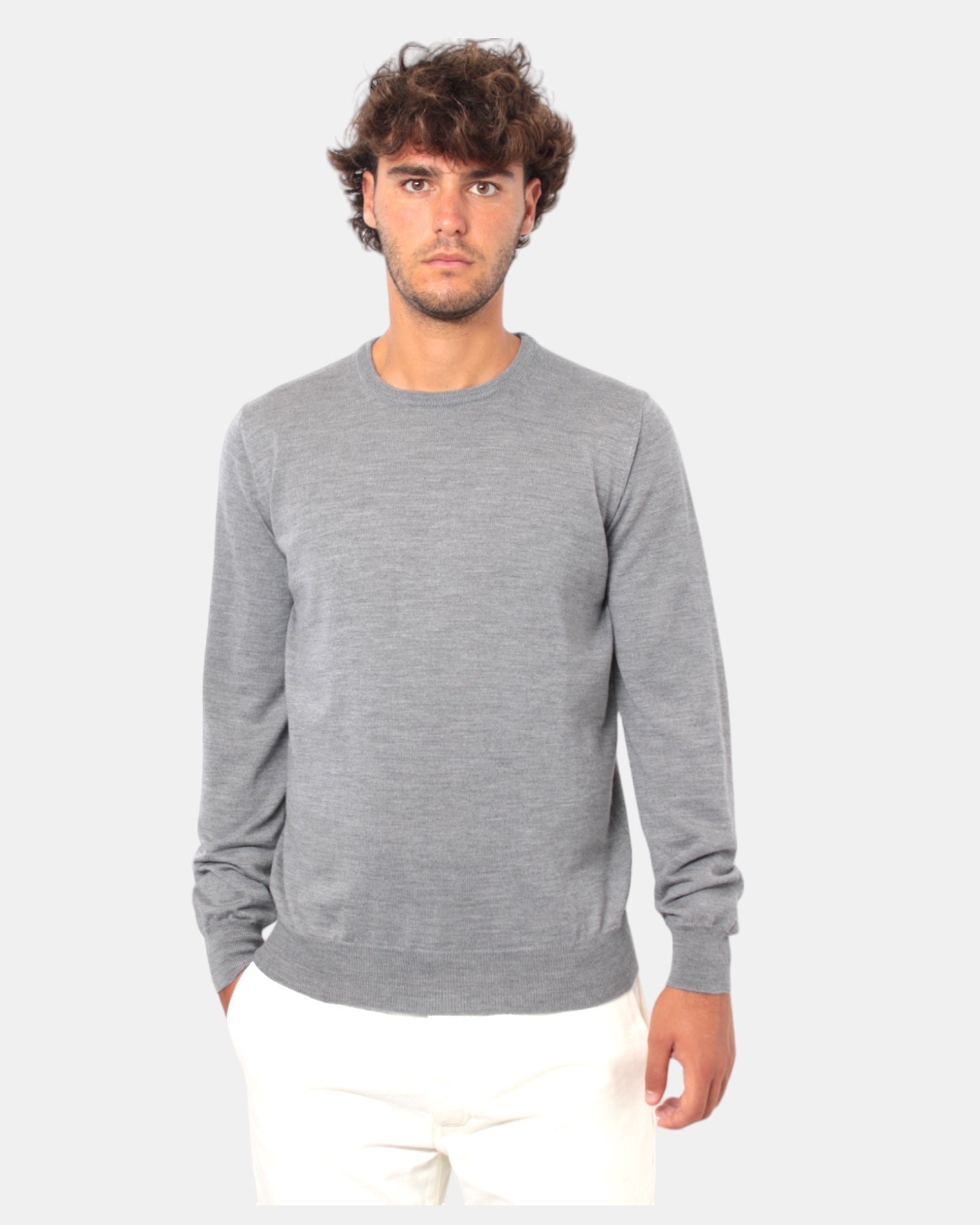 MAGLIE A GIROCOLLO Grigio Kangra