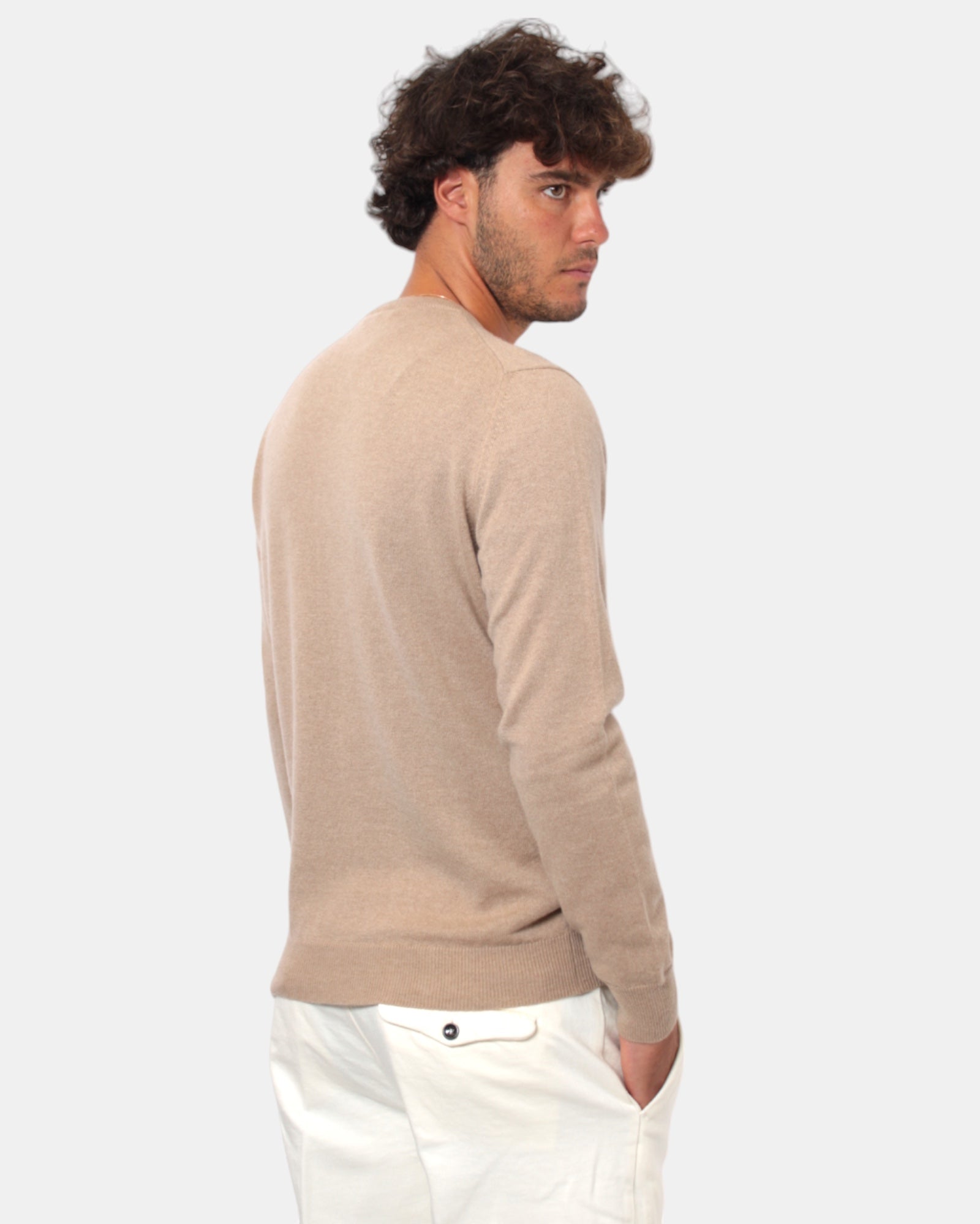 MAGLIE A GIROCOLLO Beige Kangra