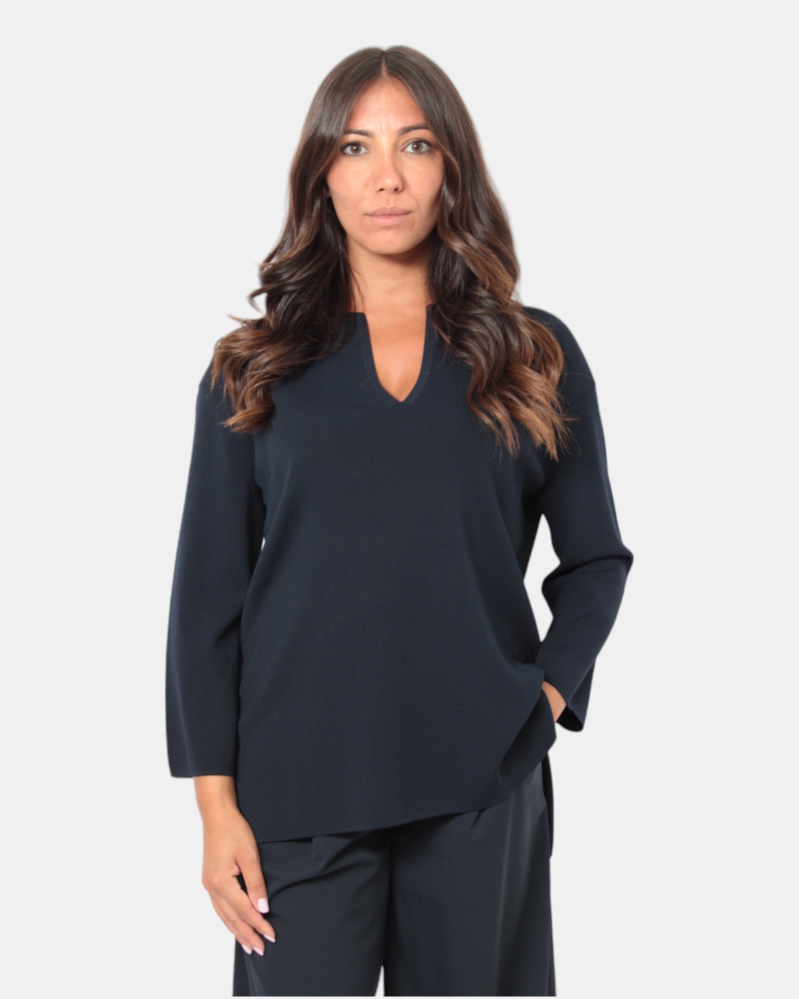 MAGLIE A GIROCOLLO Blu Max Mara Leisure