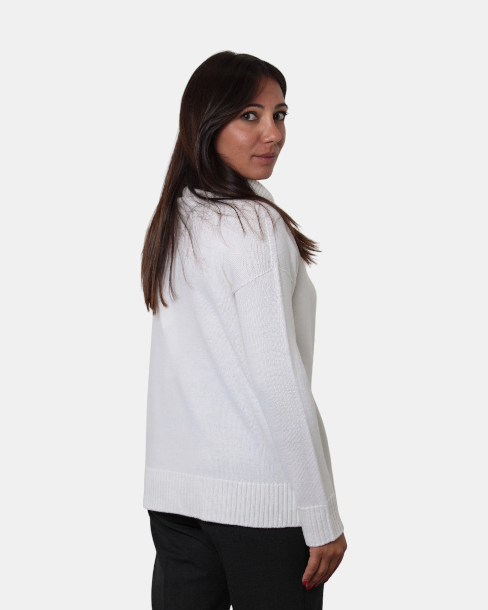 MAGLIE A GIROCOLLO Bianco Max Mara Leisure