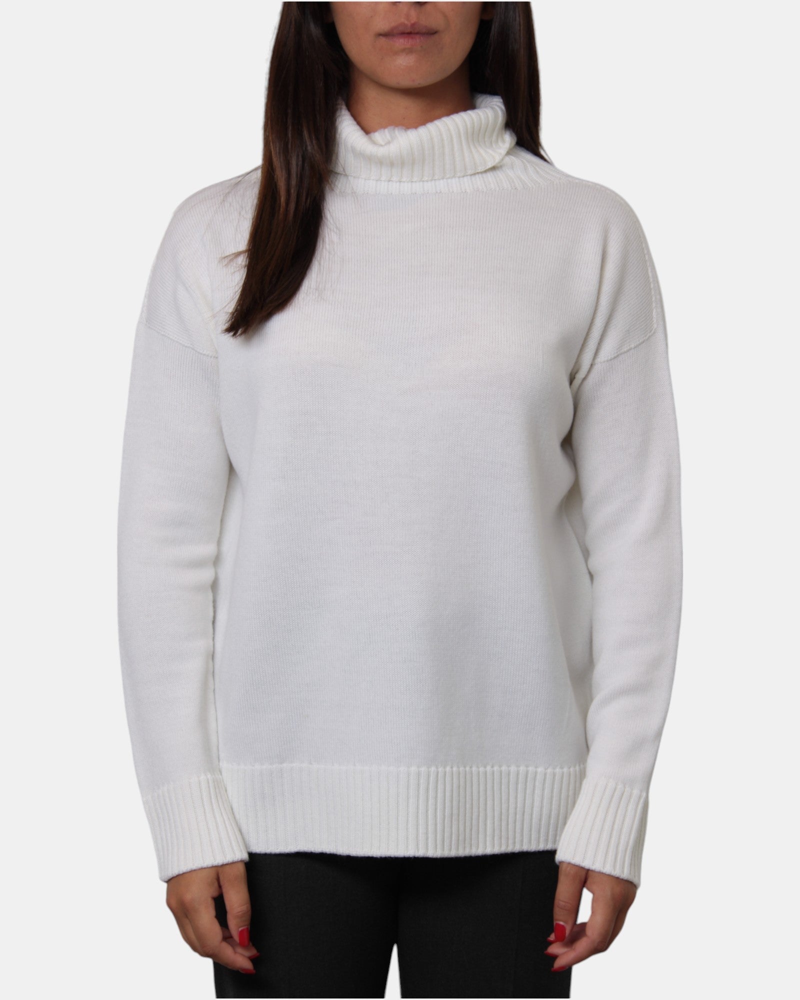 MAGLIE A GIROCOLLO Bianco Max Mara Leisure