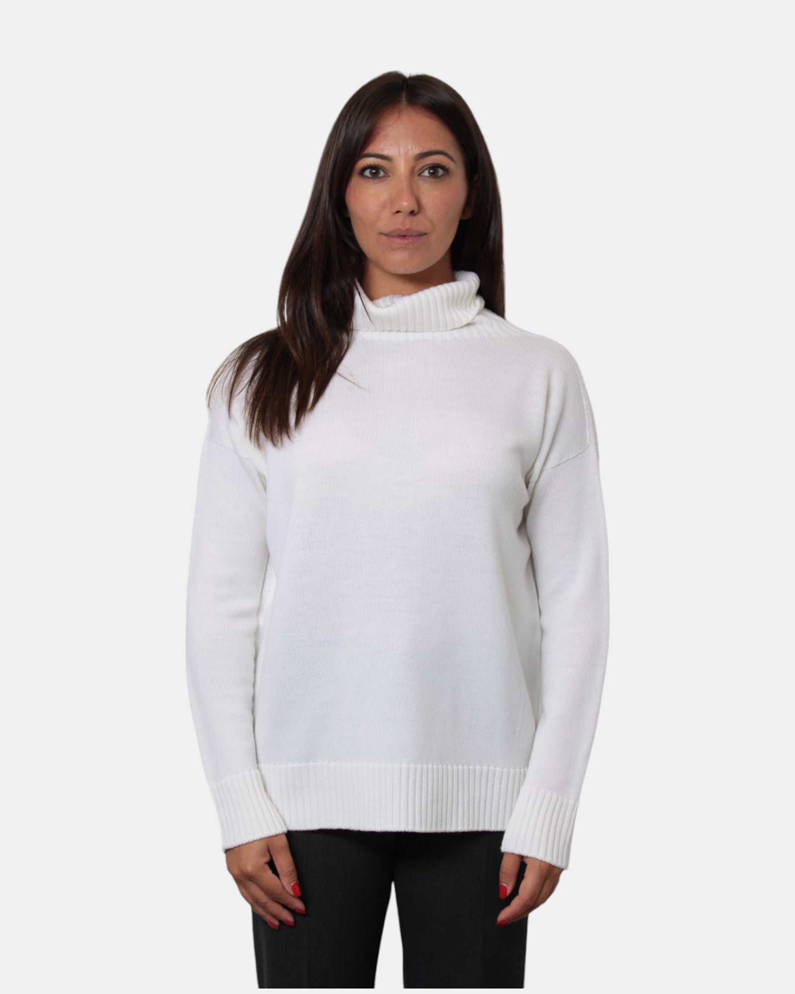 MAGLIE A GIROCOLLO Bianco Max Mara Leisure