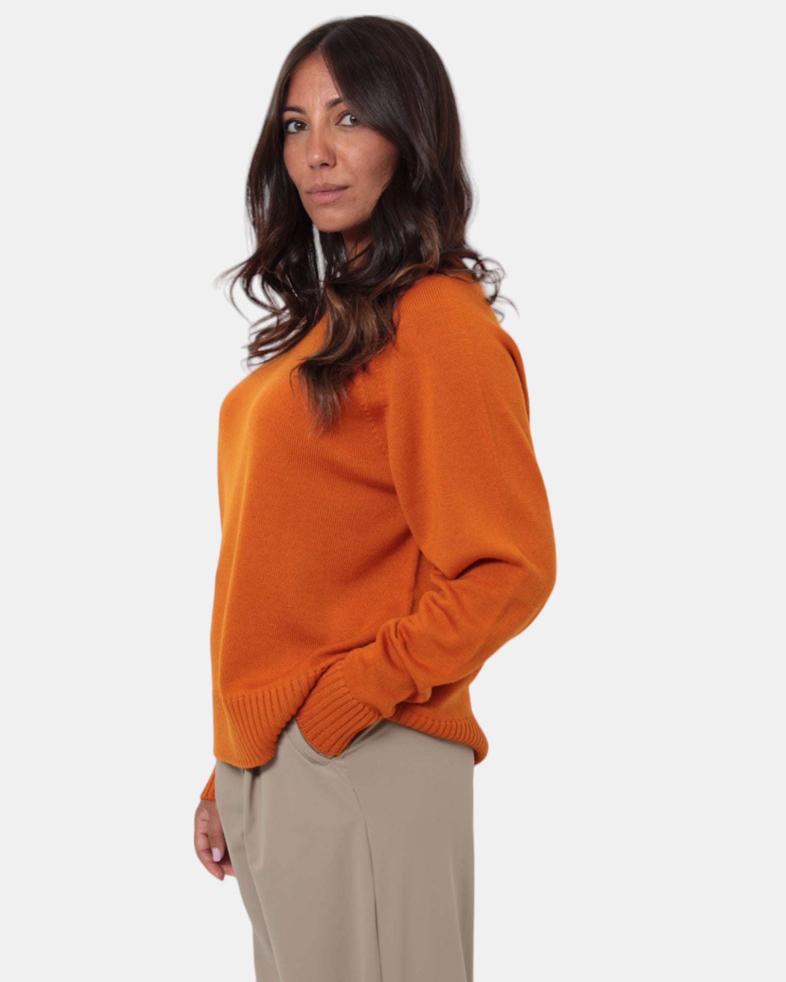 MAGLIE A GIROCOLLO Arancione Max Mara Leisure