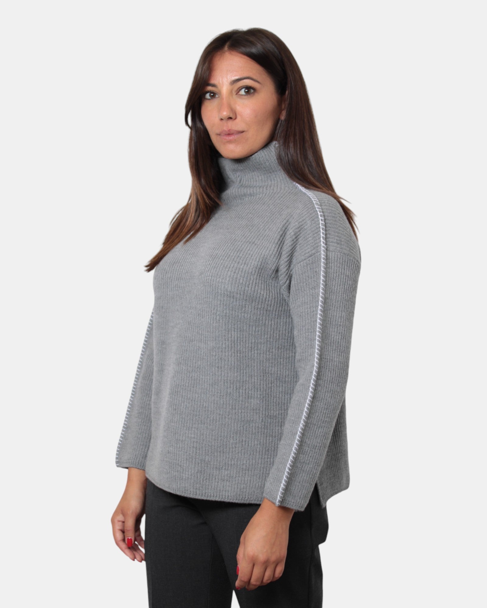 MAGLIE A GIROCOLLO Grigio Max Mara Leisure