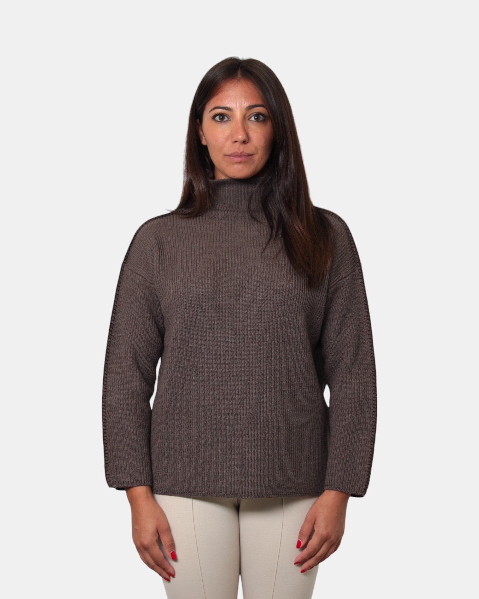 MAGLIE A GIROCOLLO Marrone Max Mara Leisure