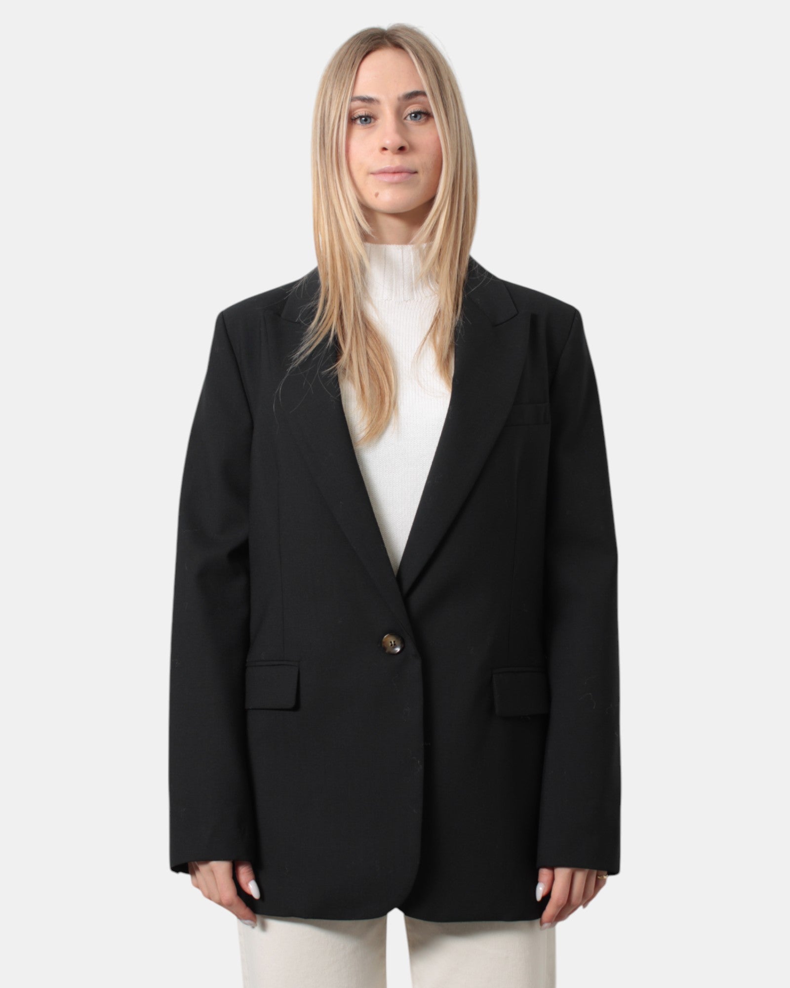 BLAZER MONO PETTO Nero Solotre