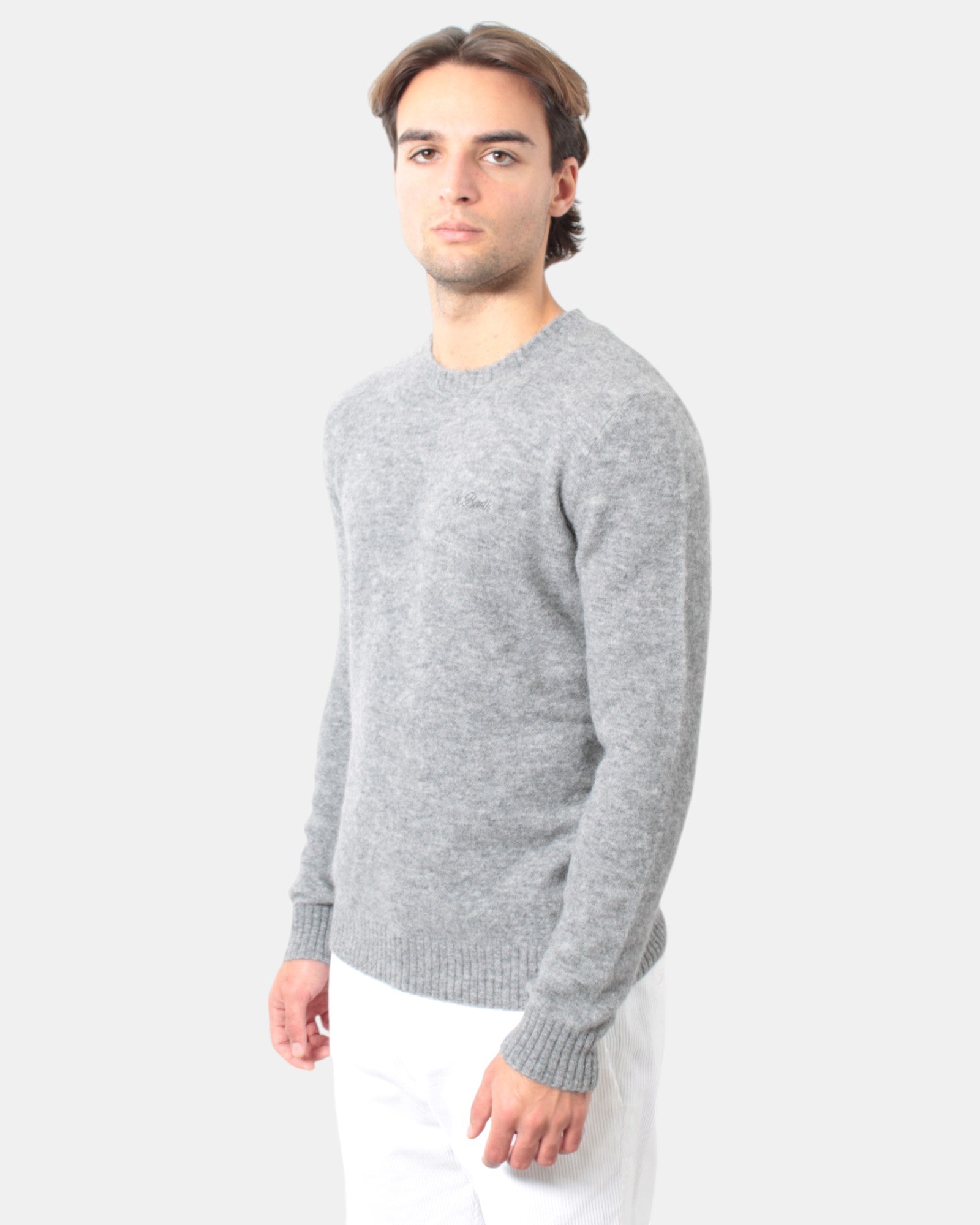 MAGLIE A GIROCOLLO Grigio Mc2 Saint Barth