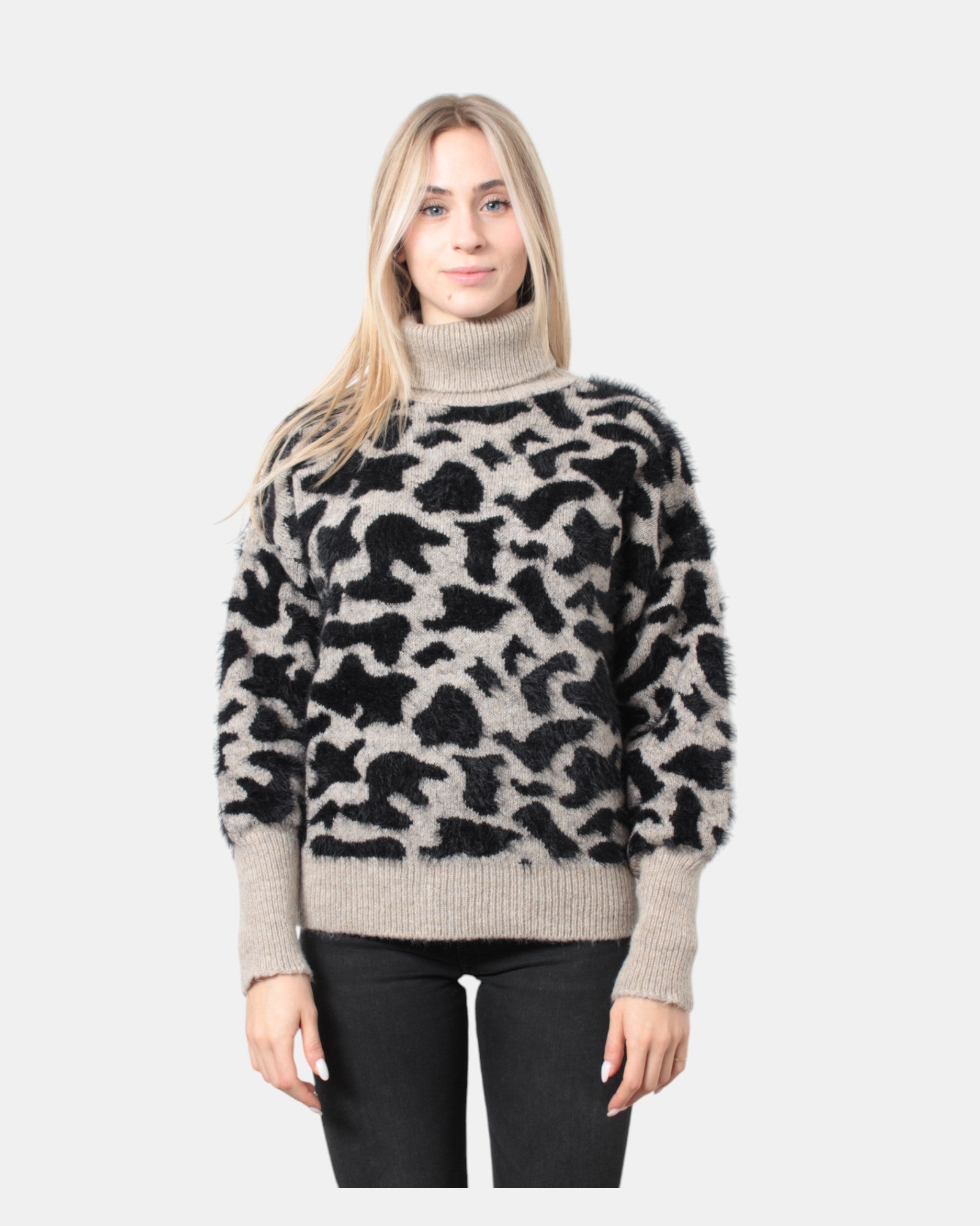 MAGLIE A GIROCOLLO Animalier Jijil