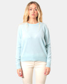 MAGLIE A GIROCOLLO Celeste Absolut Cashmere