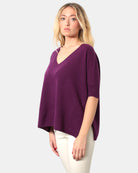 MAGLIE A V Viola Absolut Cashmere