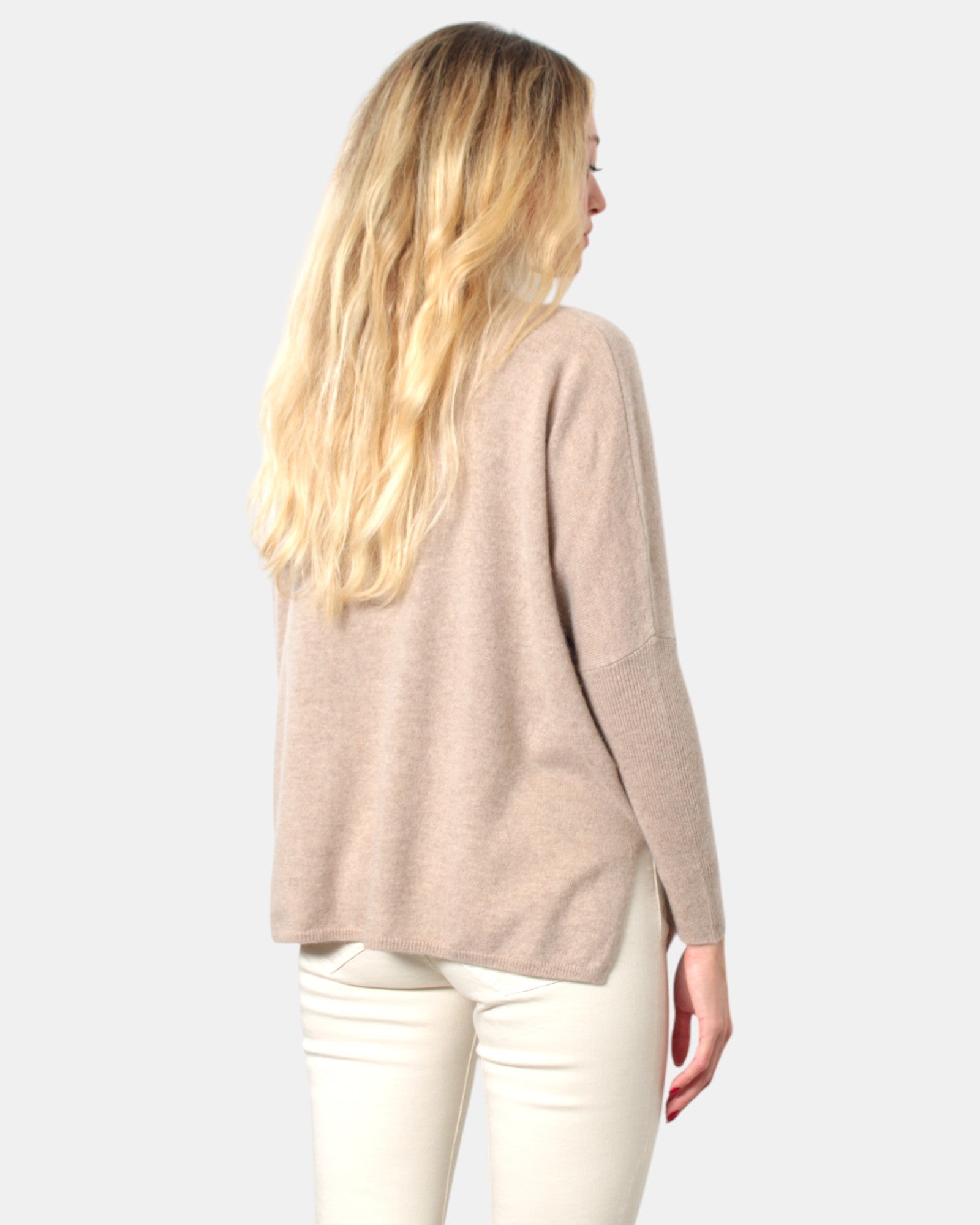 MAGLIE A DOLCEVITA Beige Absolut Cashmere