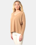 MAGLIE A V Beige Absolut Cashmere