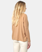 MAGLIE A V Beige Absolut Cashmere