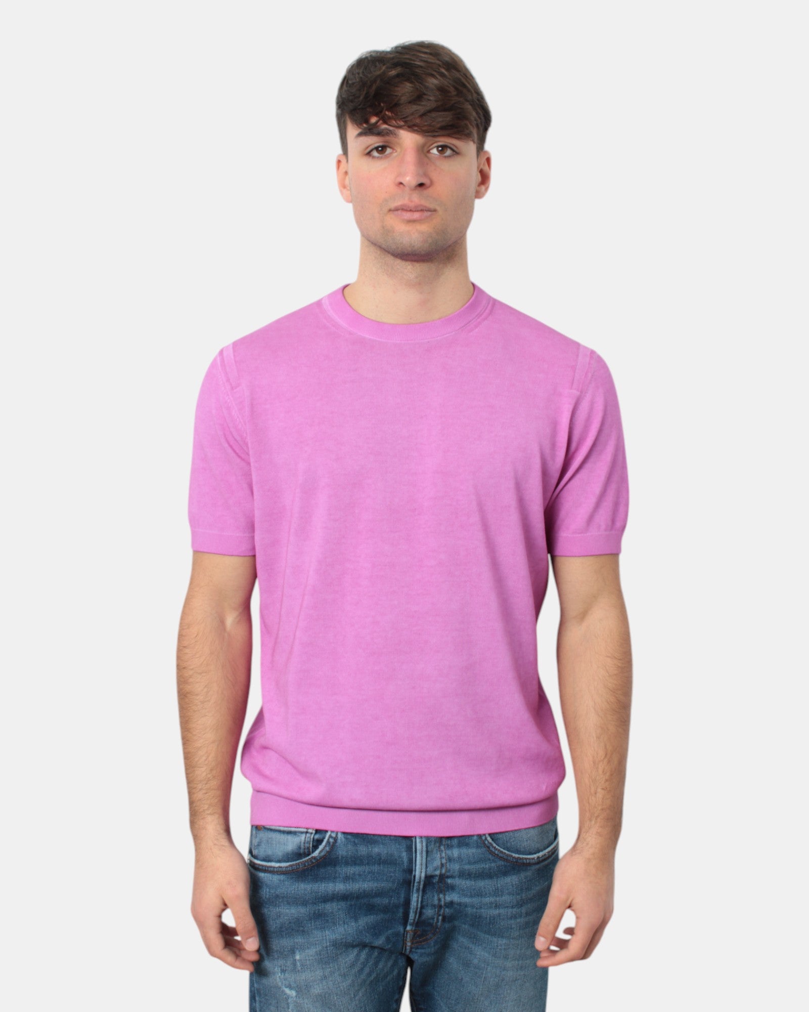 MAGLIE A GIROCOLLO Rosa Kangra