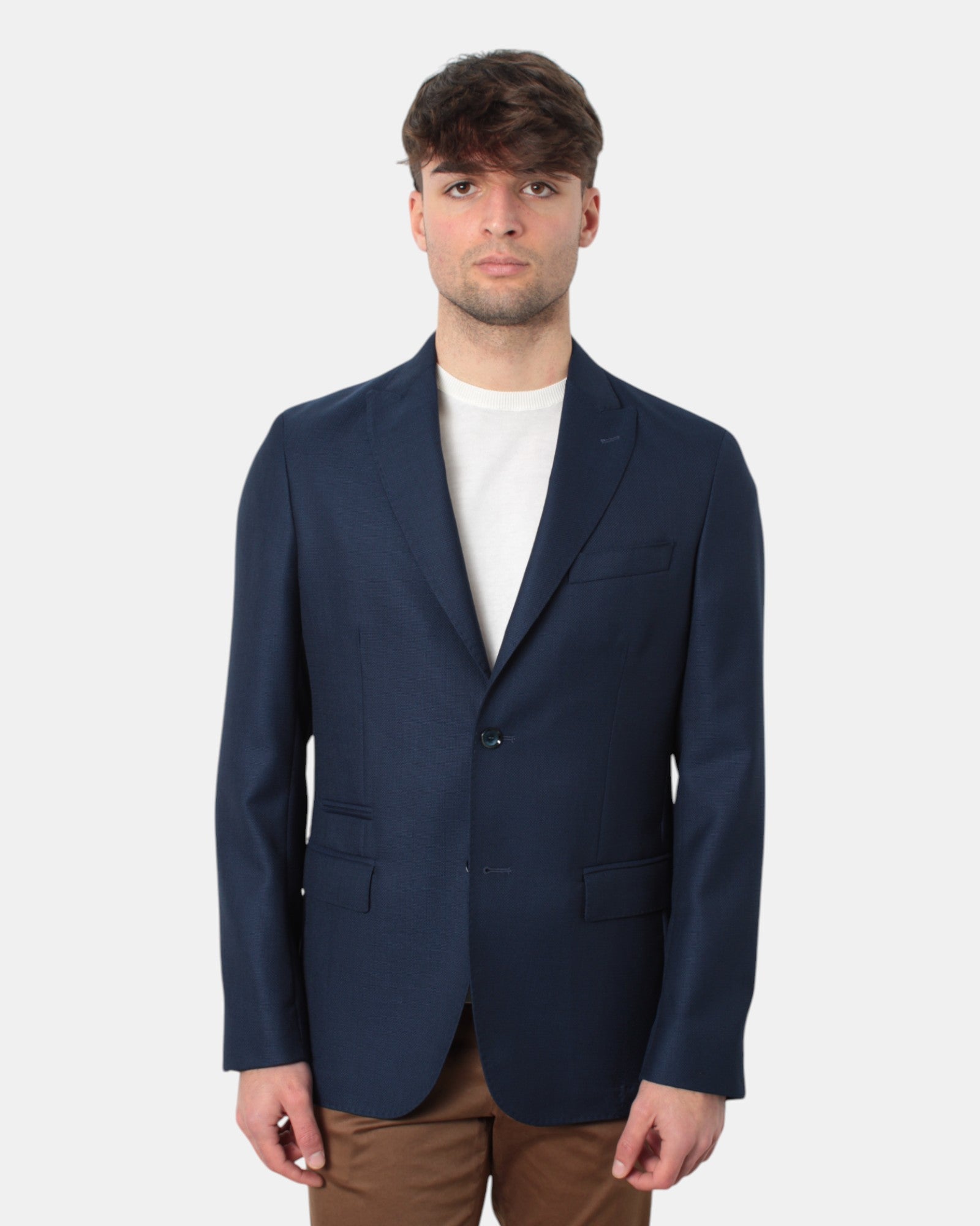 BLAZER MONOPETTO Blu Breras Milano