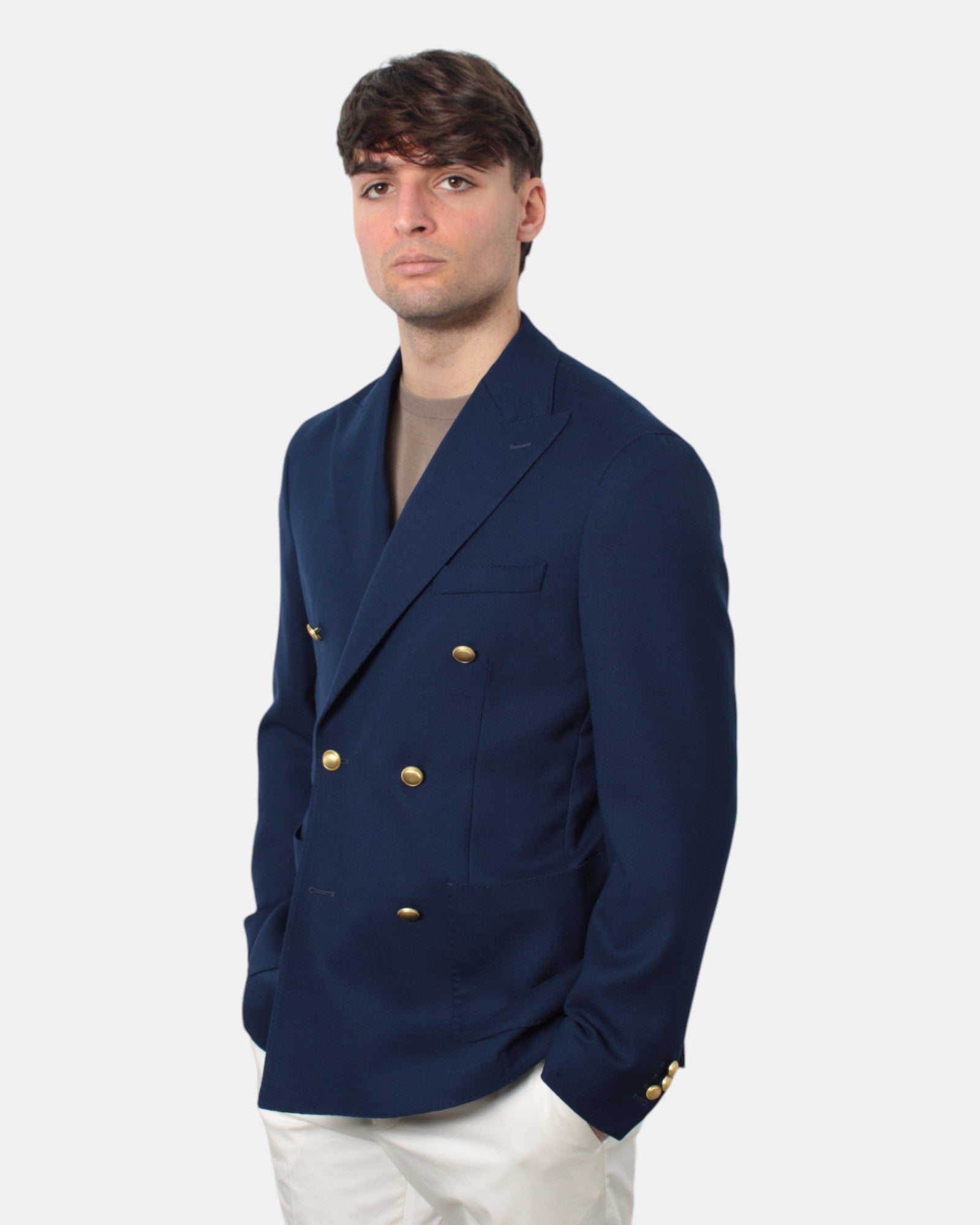 BLAZER MONOPETTO Blu Breras Milano