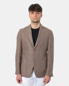 BLAZER MONOPETTO Marrone Breras Milano