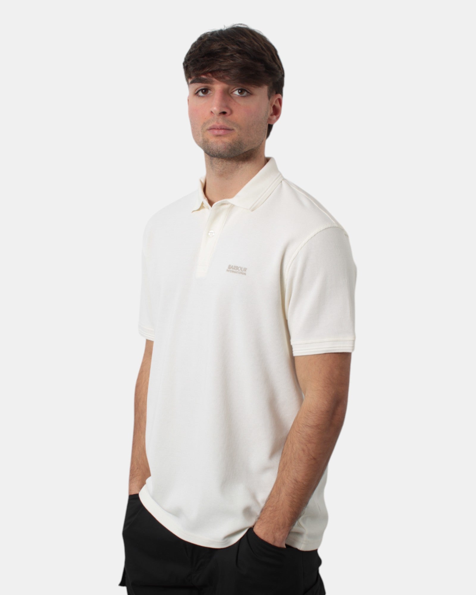 POLO A MANICA CORTA Bianco Barbour International