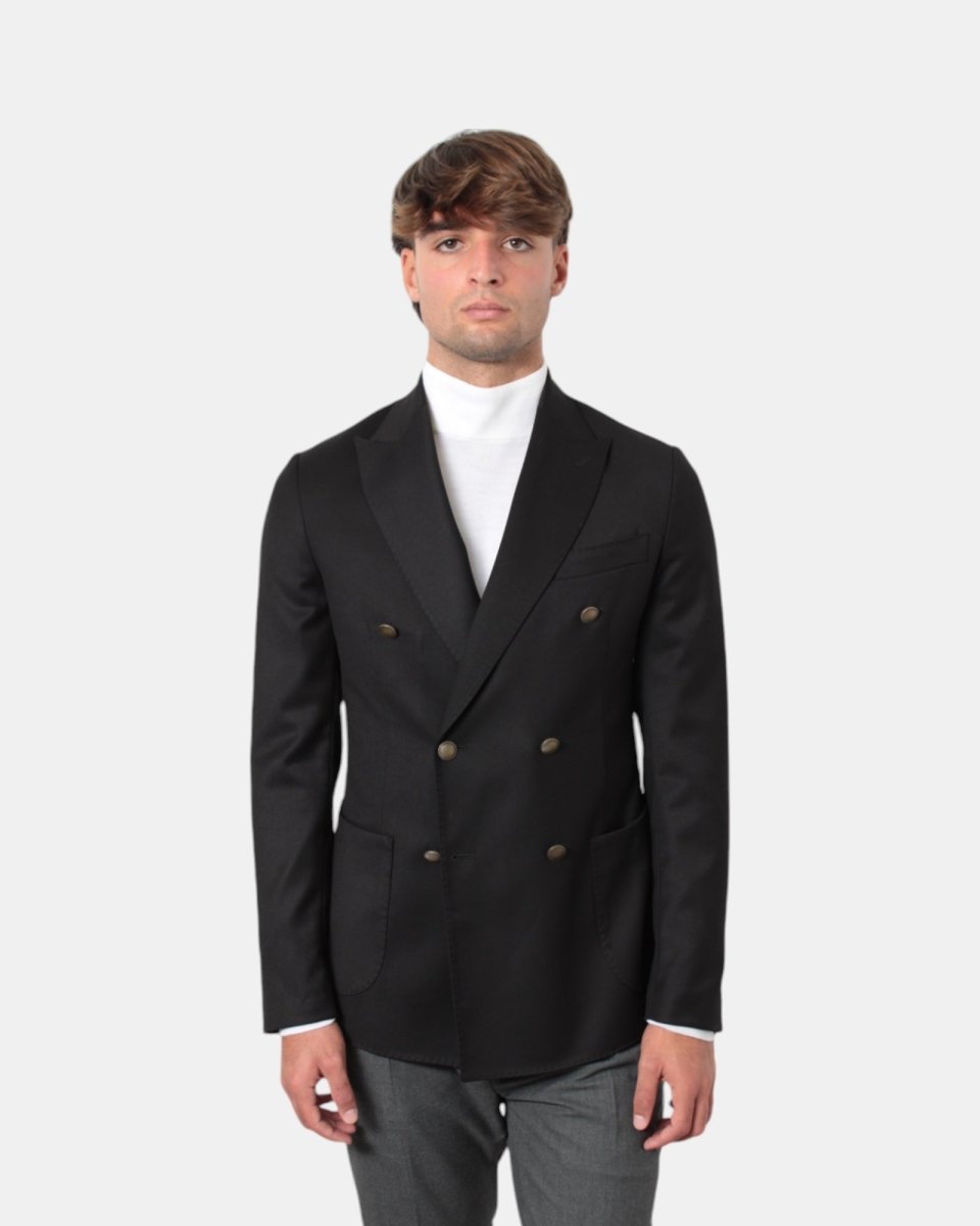 BLAZER DOPPIOPETTO BOTTEGA MARCHIGIANA - NERO - 10Decimi