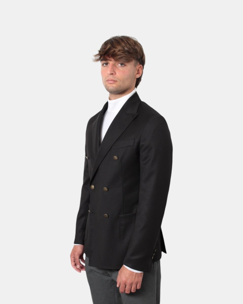 BLAZER DOPPIOPETTO BOTTEGA MARCHIGIANA - NERO - 10Decimi