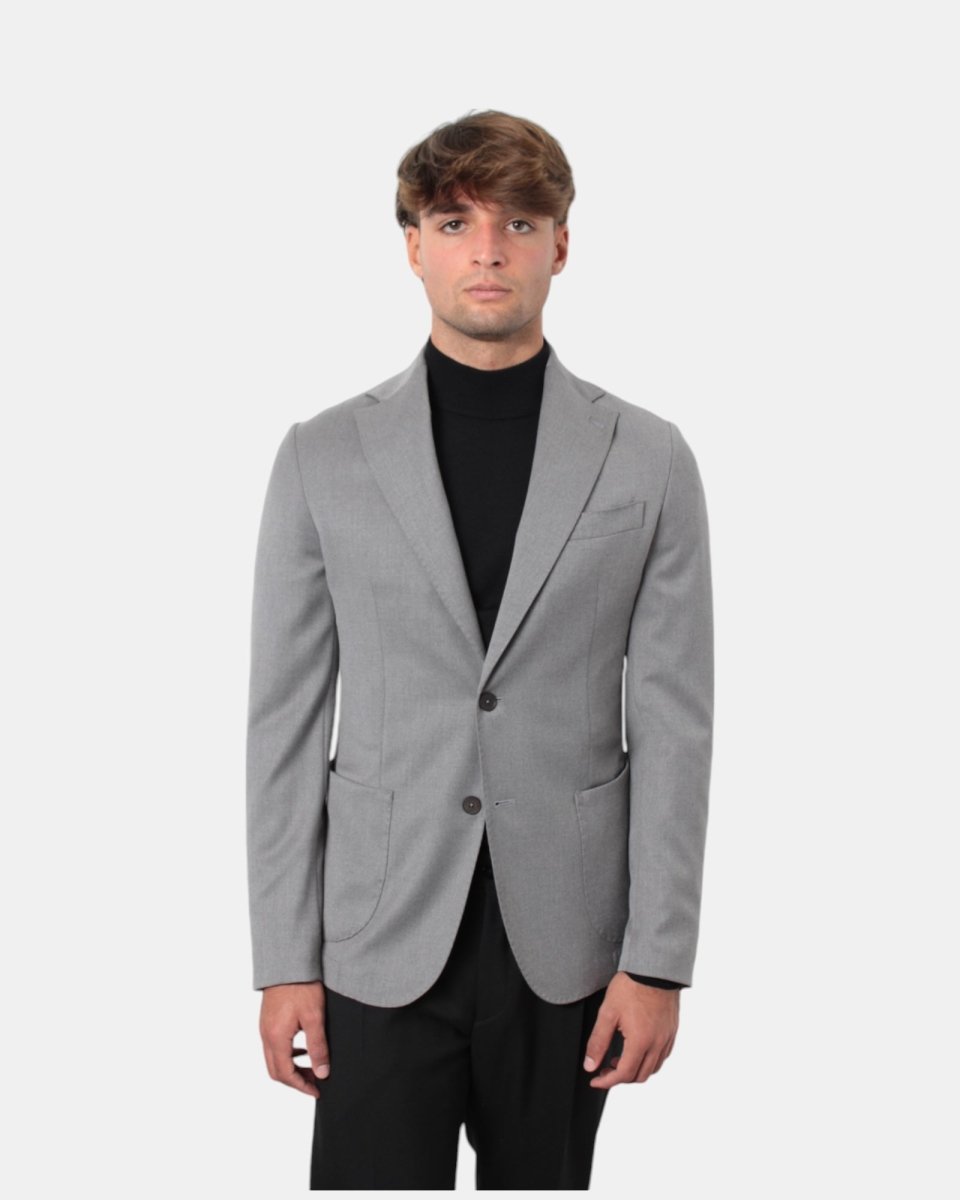 BLAZER MONOPETTO BOTTEGA MARCHIGIANA - GRIGIO CHIARO - 10Decimi