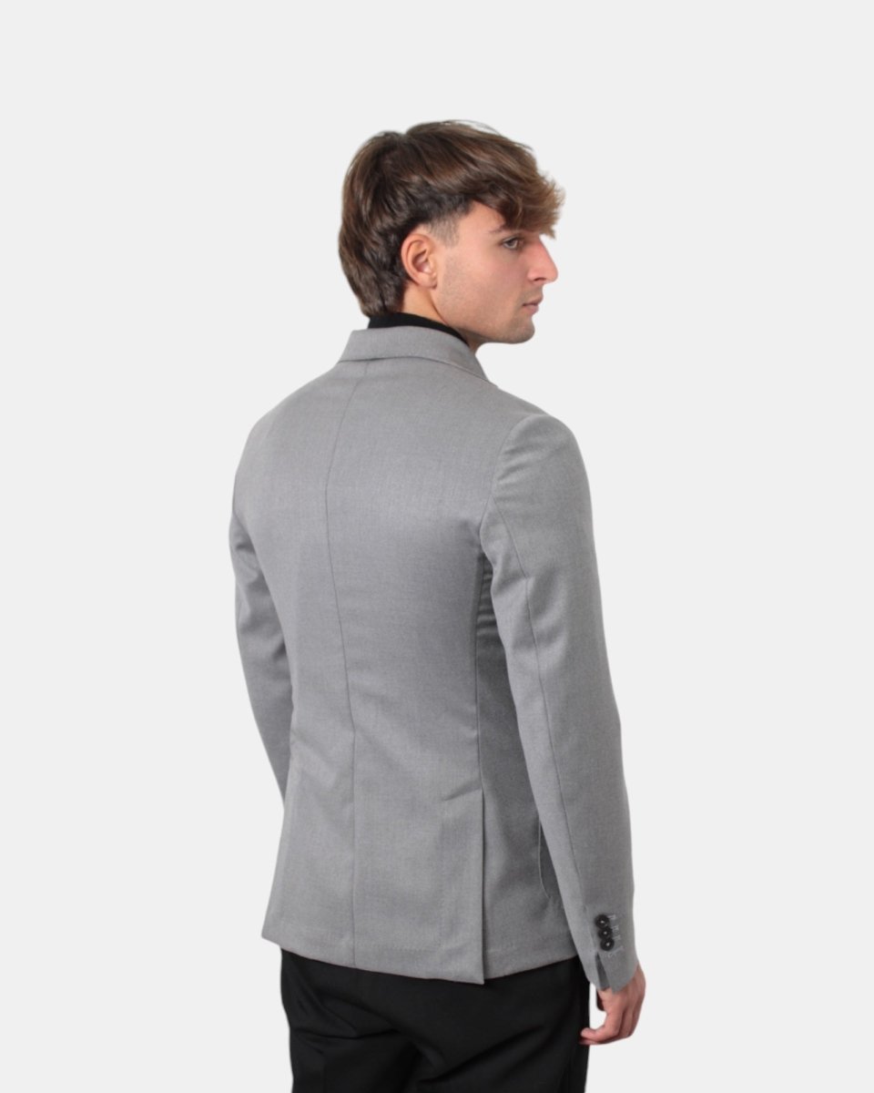 BLAZER MONOPETTO BOTTEGA MARCHIGIANA - GRIGIO CHIARO - 10Decimi