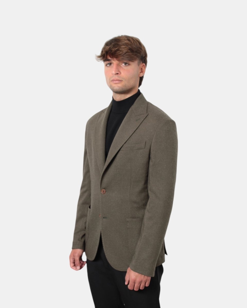 BLAZER MONOPETTO BOTTEGA MARCHIGIANA - MILITARE - 10Decimi