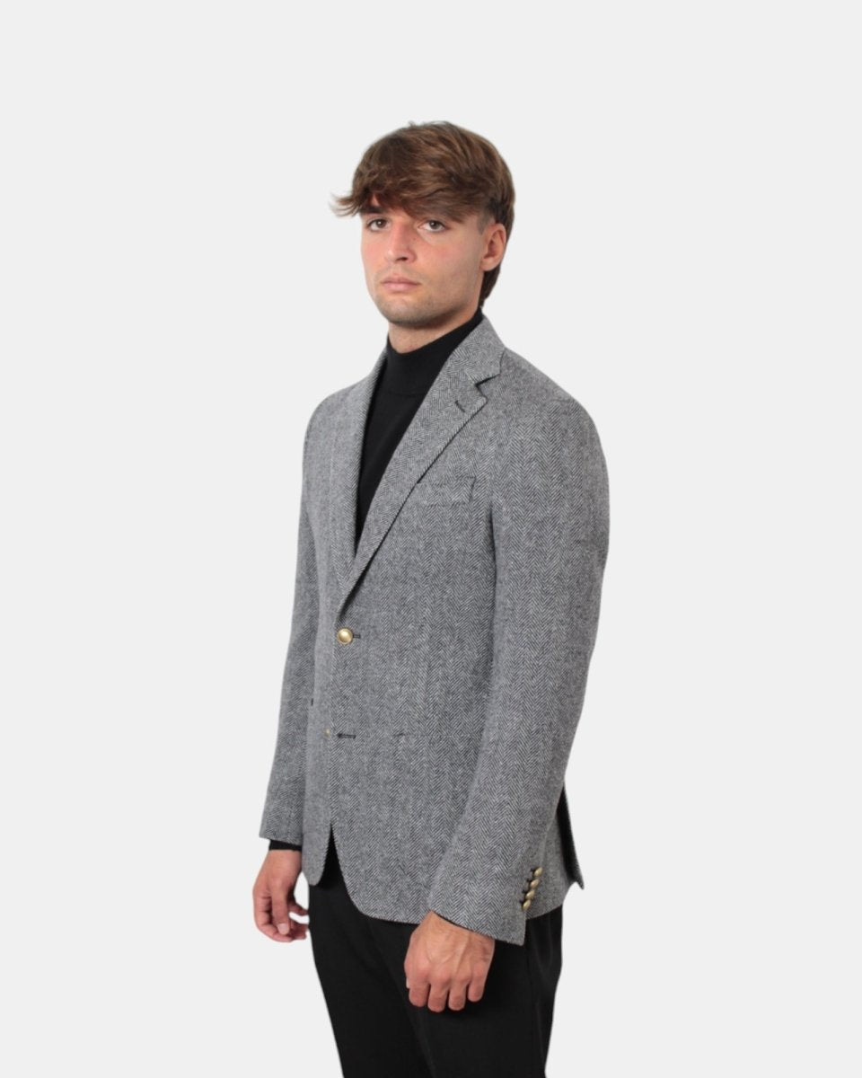 BLAZER MONOPETTO BRERAS MILANO - BIANCO/NERO - 10Decimi