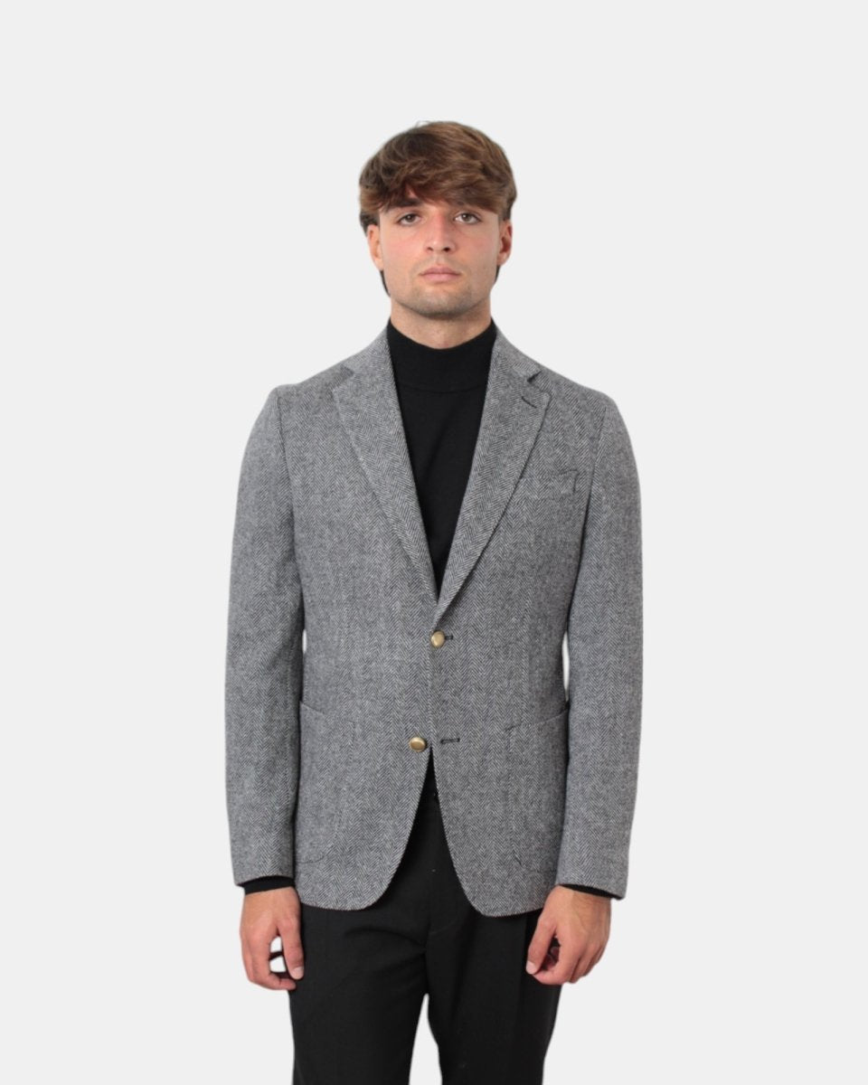 BLAZER MONOPETTO BRERAS MILANO - BIANCO/NERO - 10Decimi