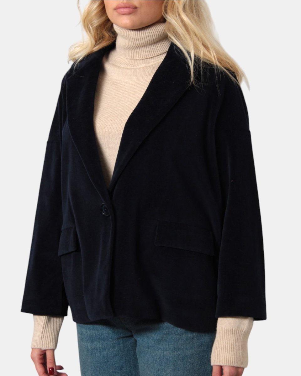 BLAZER MONOPETTO CIRCOLO 1901 - DARK NAVY - 10Decimi