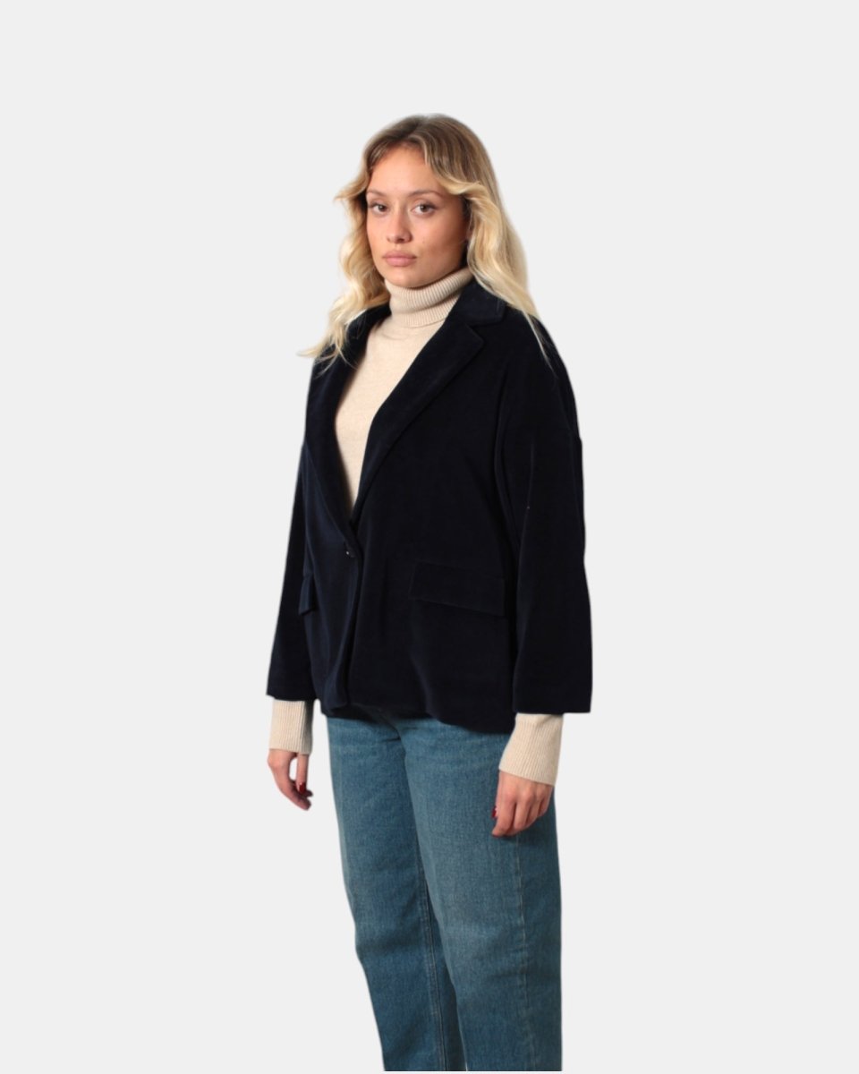 BLAZER MONOPETTO CIRCOLO 1901 - DARK NAVY - 10Decimi