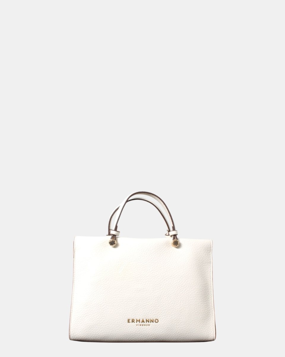 BORSA ERMANNO SCERVINO MOD. SMALL TOTE PETRA - IVORY - 10Decimi