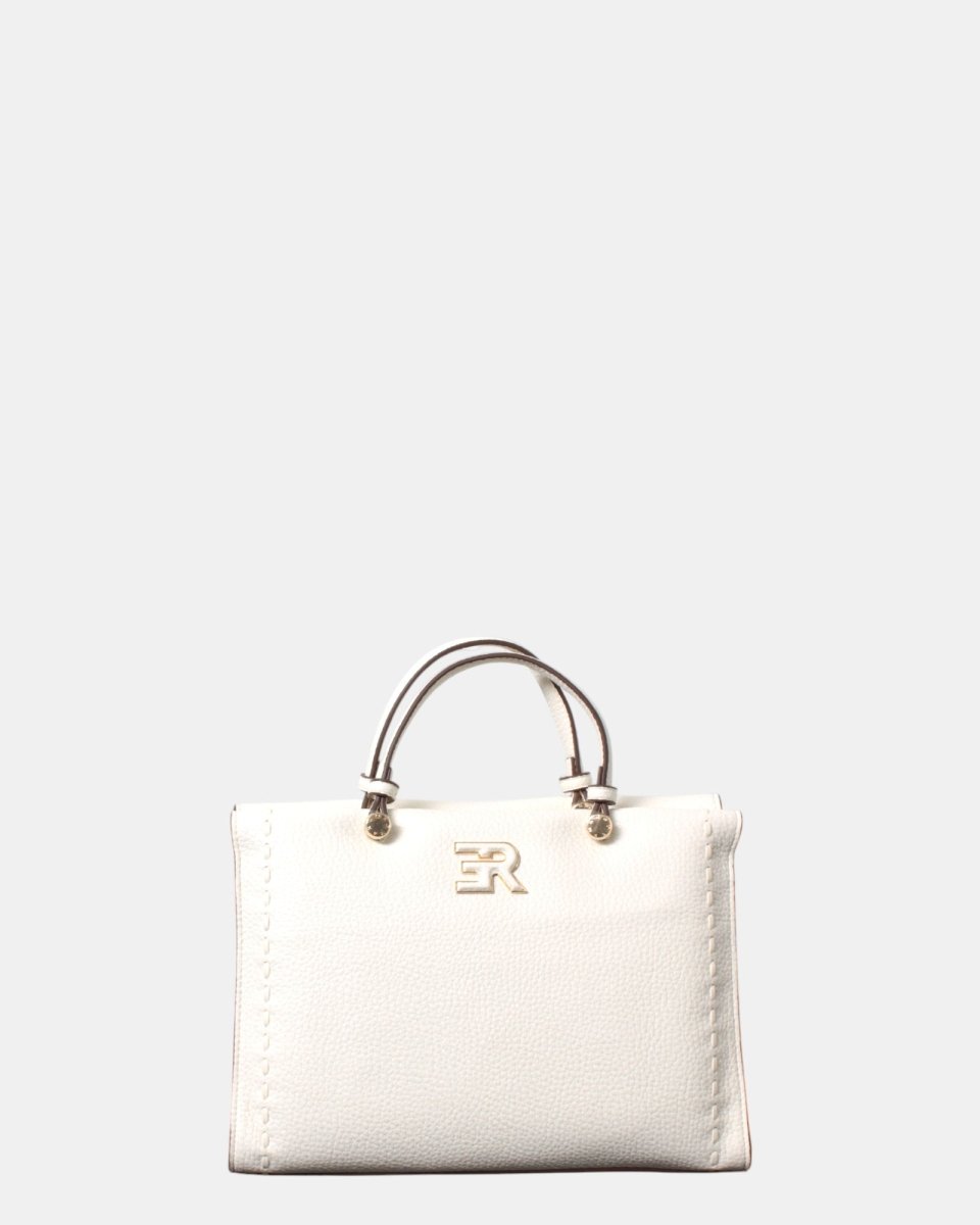 BORSA ERMANNO SCERVINO MOD. SMALL TOTE PETRA - IVORY - 10Decimi