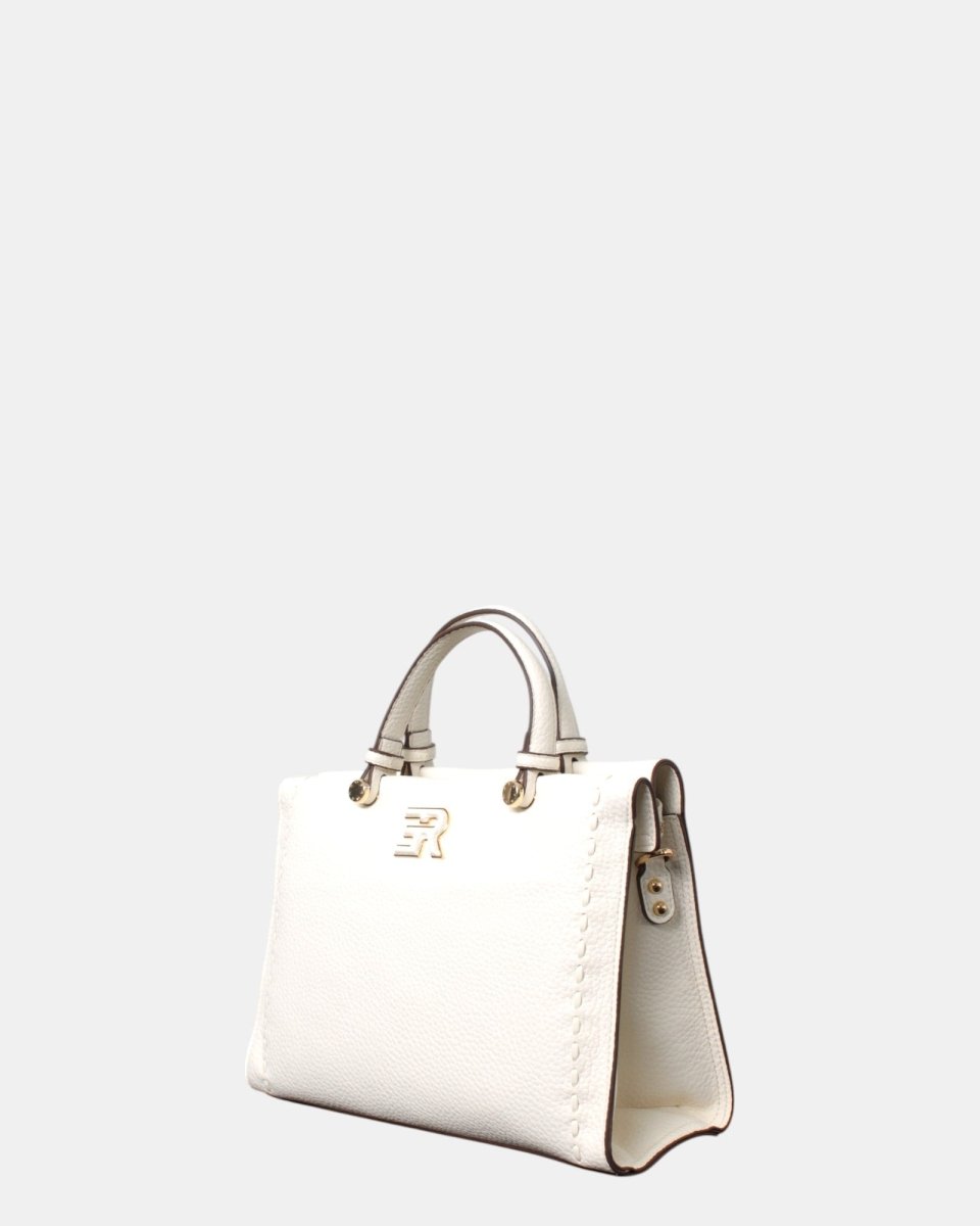 BORSA ERMANNO SCERVINO MOD. SMALL TOTE PETRA - IVORY - 10Decimi