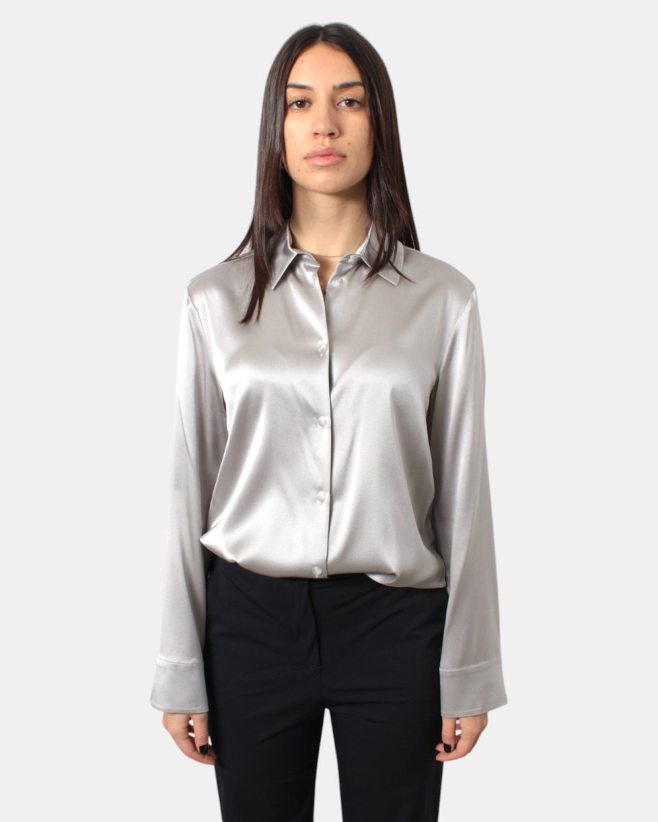 CAMICIA MAX MARA LEISURE MOD. KADIAK - 019 GRIGIO PERLA - 10Decimi