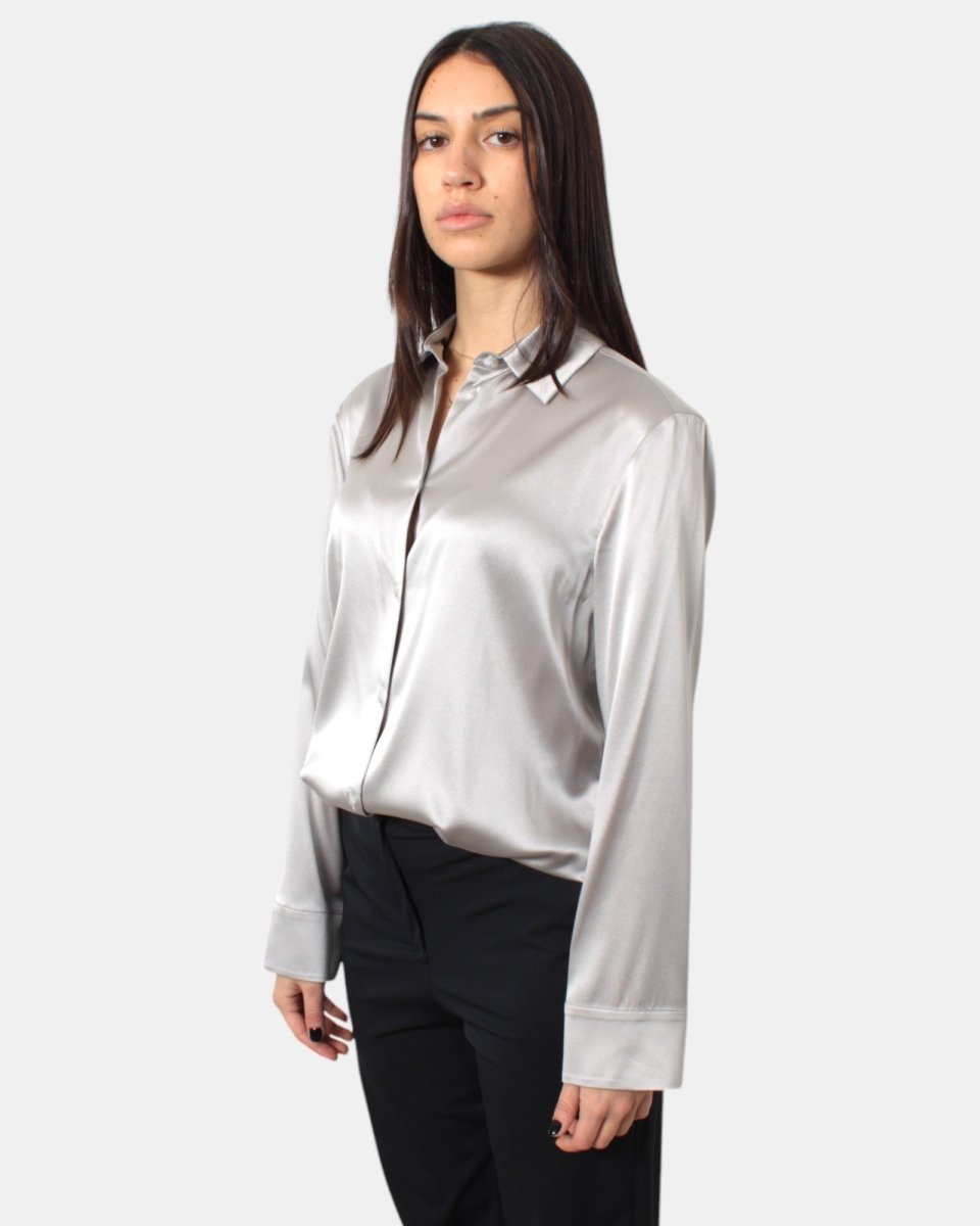 CAMICIA MAX MARA LEISURE MOD. KADIAK - 019 GRIGIO PERLA - 10Decimi