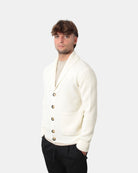 CARDIGAN CON BOTTONI KANGRA - 00161 LATTE - 10Decimi