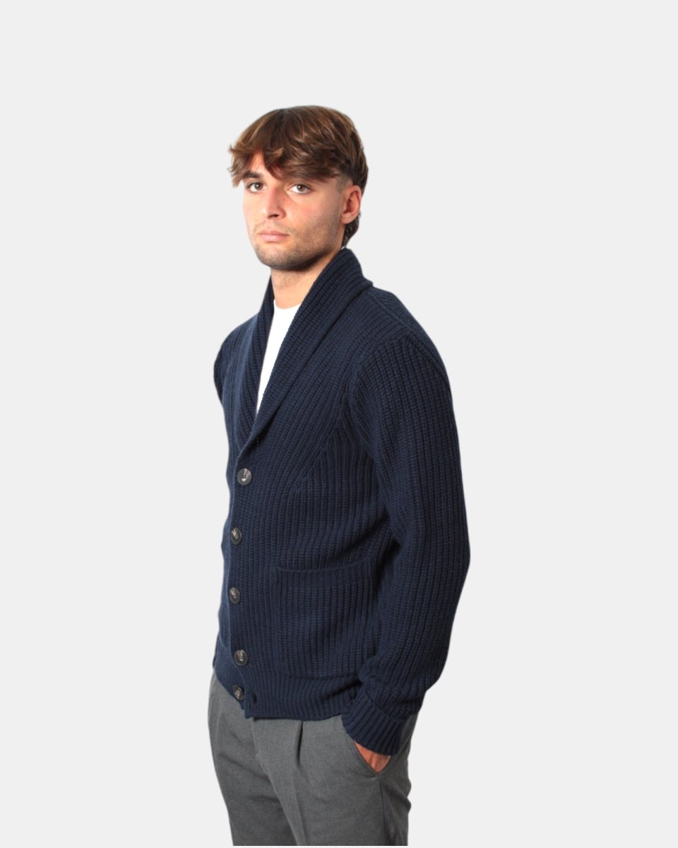 CARDIGAN CON BOTTONI KANGRA - 00202 NAVY - 10Decimi