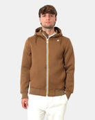 FELPA CON ZIP K WAY MOD. RAINER SPACER - BROWN CORDA - 10Decimi