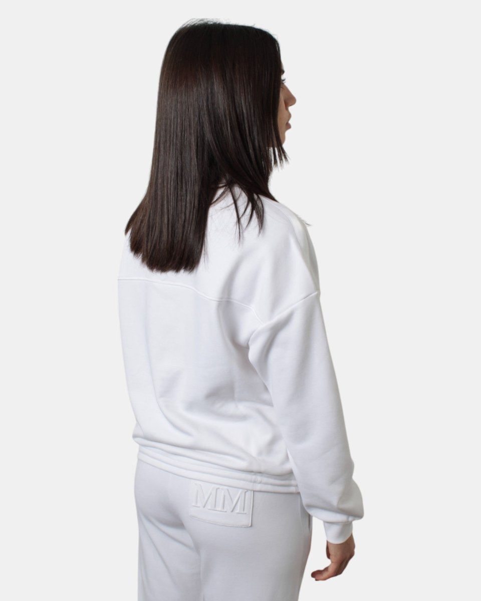 FELPA CON ZIP MAX MARA LEISURE MOD. DODO - 001 BIANCO OTTICO - 10Decimi