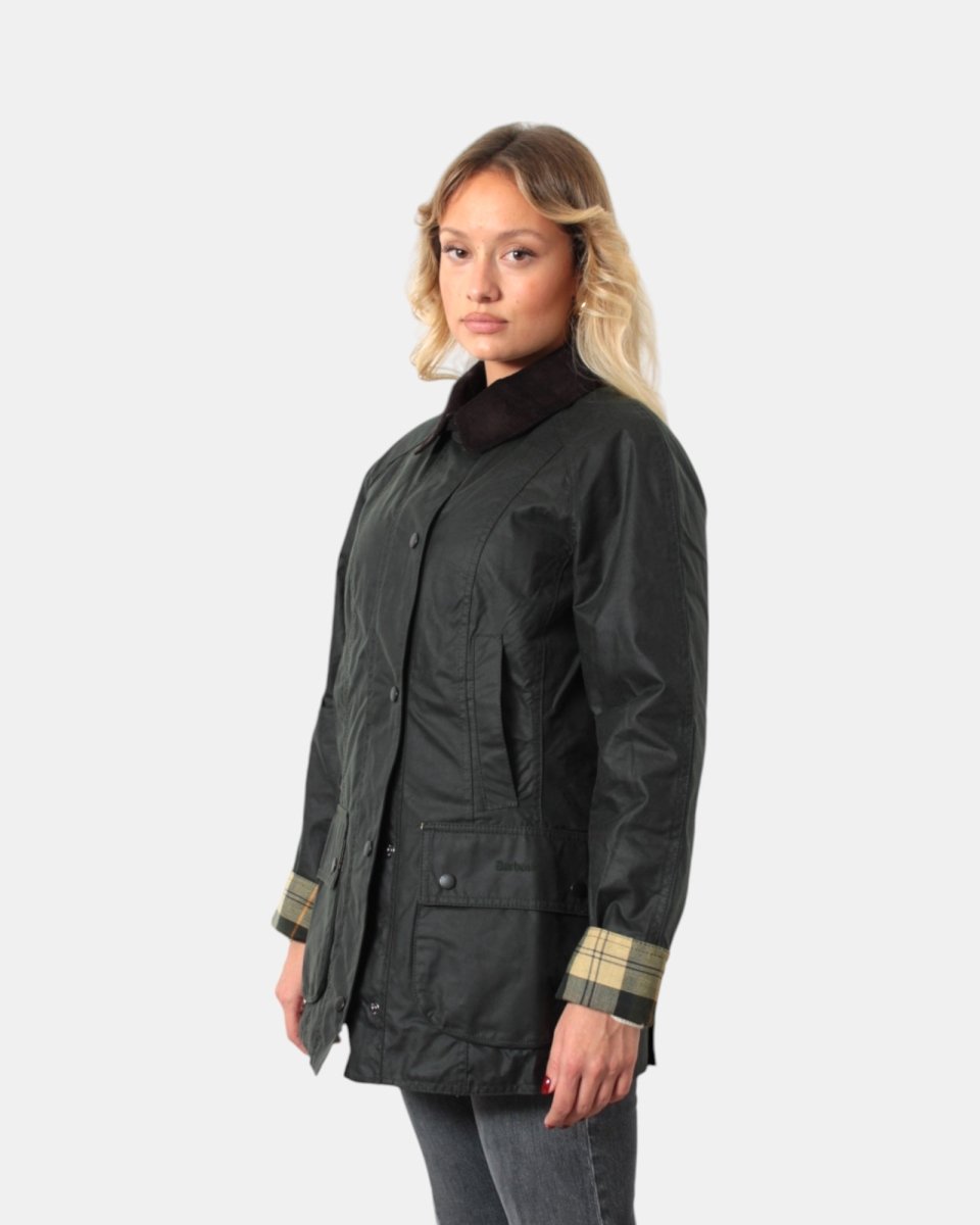 GIUBBOTTO BARBOUR MOD.BEADNELL WAX - SAGE - 10Decimi