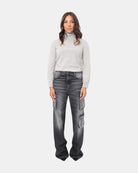 JEANS PEOPLE MOD. JENNA CARGO - NERO - 10Decimi