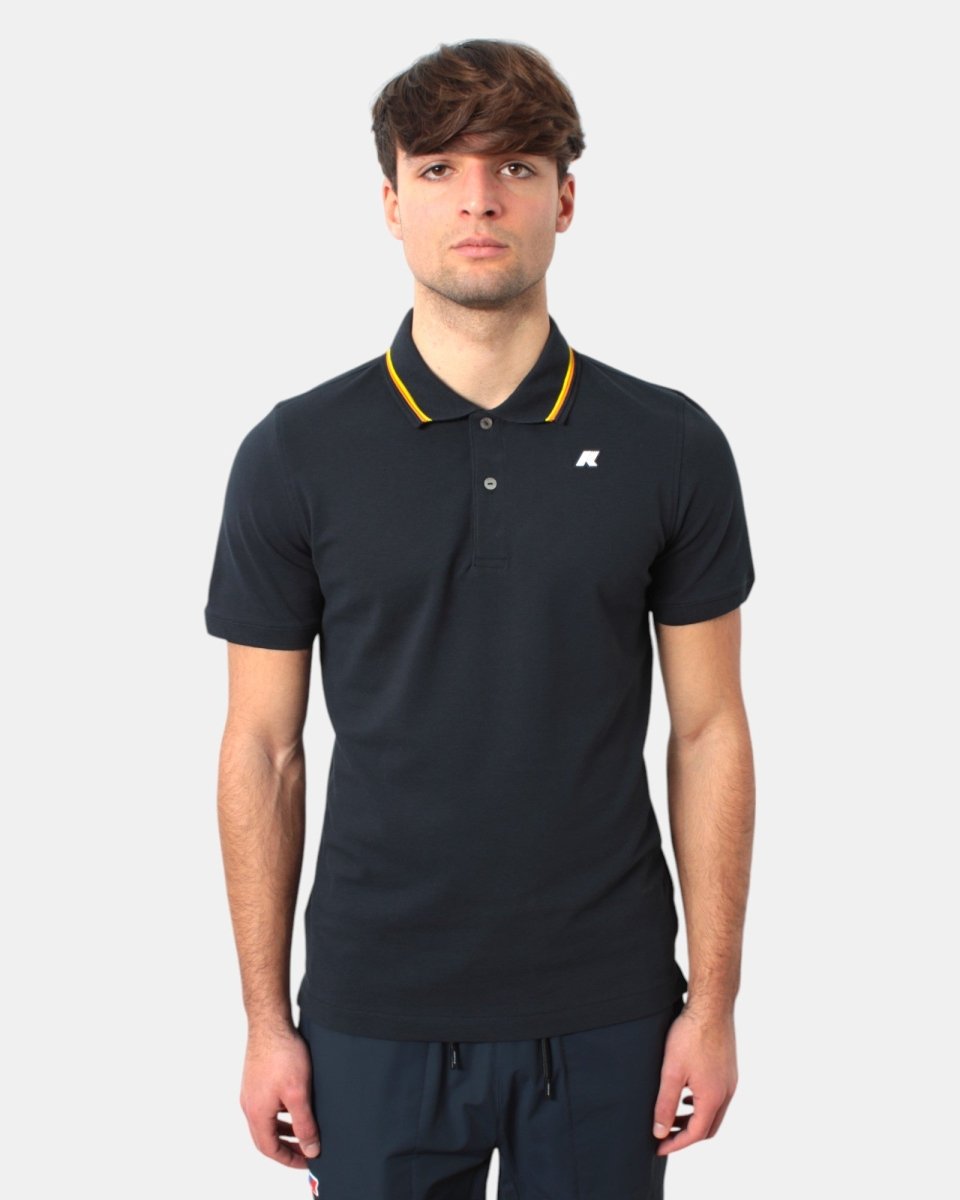 K WAY - Polo A Manica Corta Blu - 10Decimi