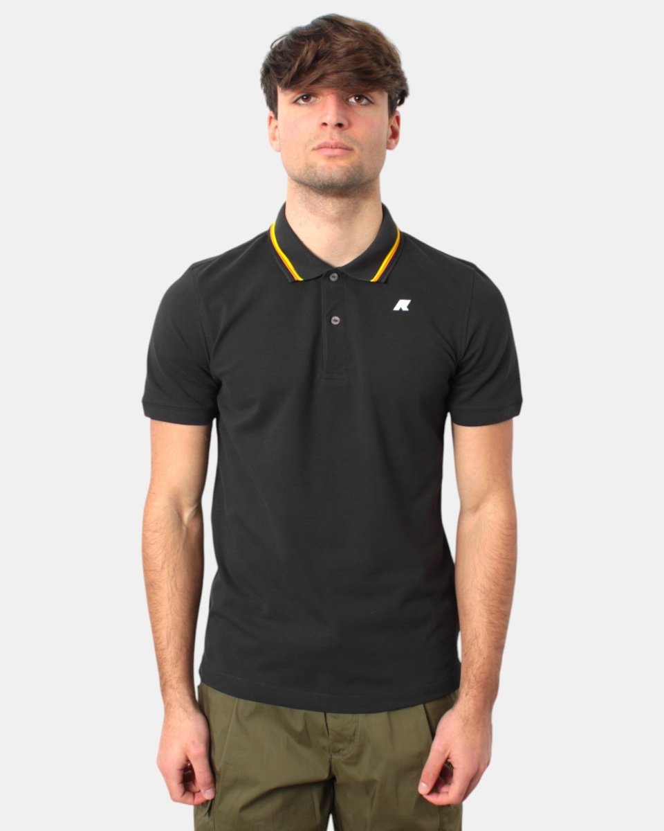 K WAY - Polo A Manica Corta Nero - 10Decimi