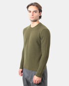 MAGLIA A GIROCOLLO COSTA INGLESE 000034 VERDE MILITARE - 10Decimi