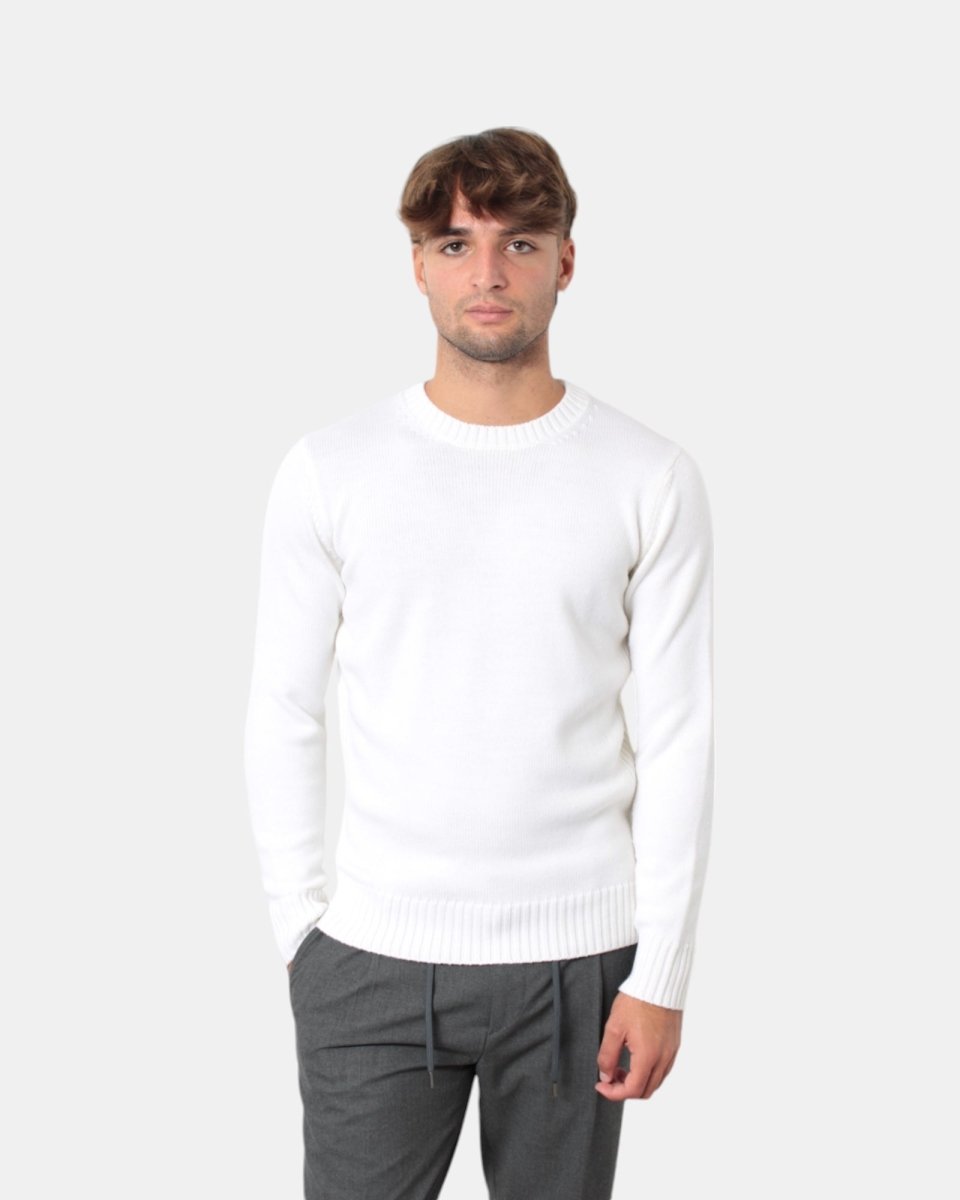 MAGLIA A GIROCOLLO KANGRA - 00001 BIANCO - 10Decimi