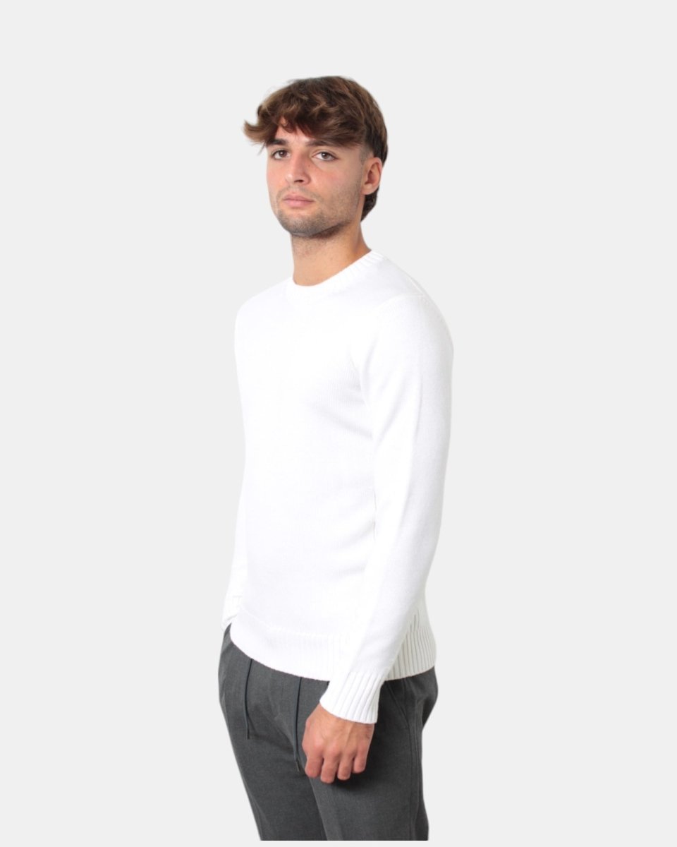 MAGLIA A GIROCOLLO KANGRA - 00001 BIANCO - 10Decimi