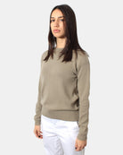 MAGLIA A GIROCOLLO MAX MARA LEISURE MOD. SVAGO - 001 SABBIA - 10Decimi