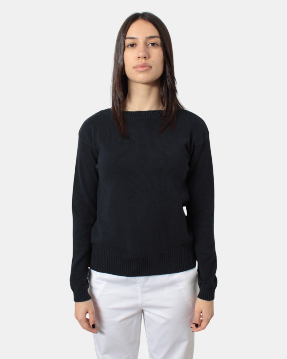 MAGLIA A GIROCOLLO MAX MARA LEISURE MOD. SVAGO - 003 BLU - 10Decimi