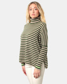 MAGLIA A GIROCOLLO STRIPES ARTICHOKE - 10Decimi